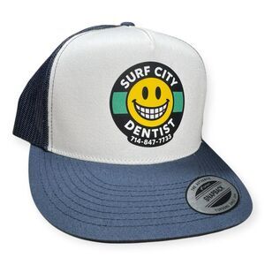 Surf City Dentist Adjustable Snapback Hat Mesh‎ Back OSFM